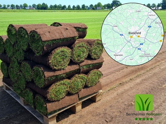 Rollrasen kaufen in Bielefeld und Umgebung - Online Rollrasen bestellen - ab 2,75 € pro m²