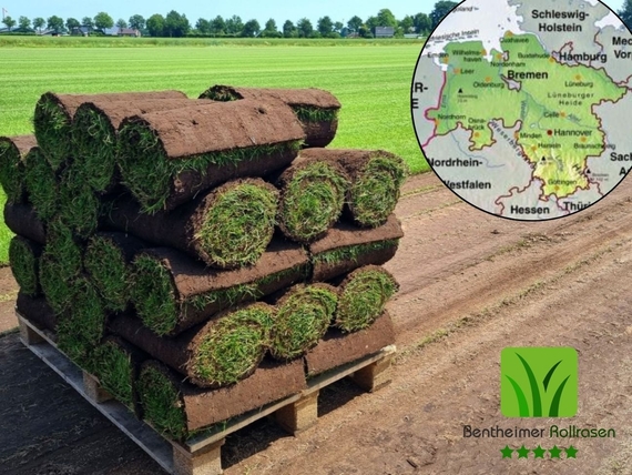Rollrasen kaufen in Niedersachsen - Preise ab 2,75 &euro; pro m&sup2;