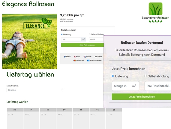 Rollrasen kaufen in Köln -Bequem Online Bestellen, schnelle lieferung -Rollrasen ab 2,75 € pro m²